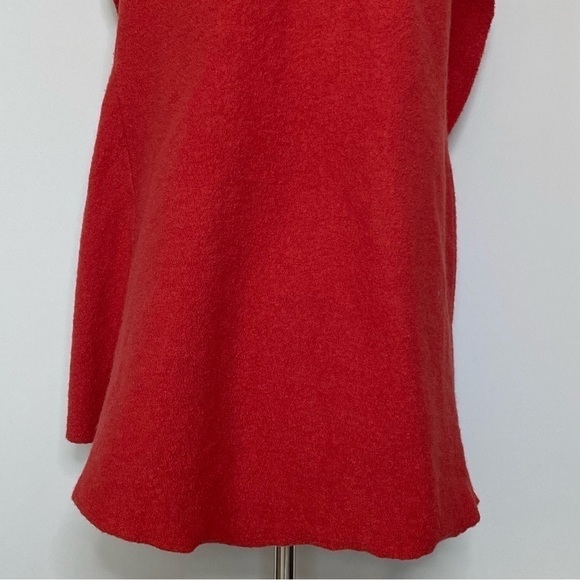 Anthropologie Moth Museum District Boiled Wool Open Front Vest in Rust Red, XS/S - Picture 7 of 16